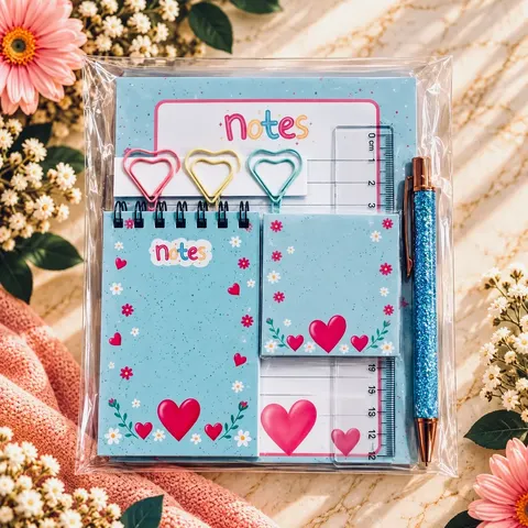 'Happy Little Hearts' Mini Stationery Pack